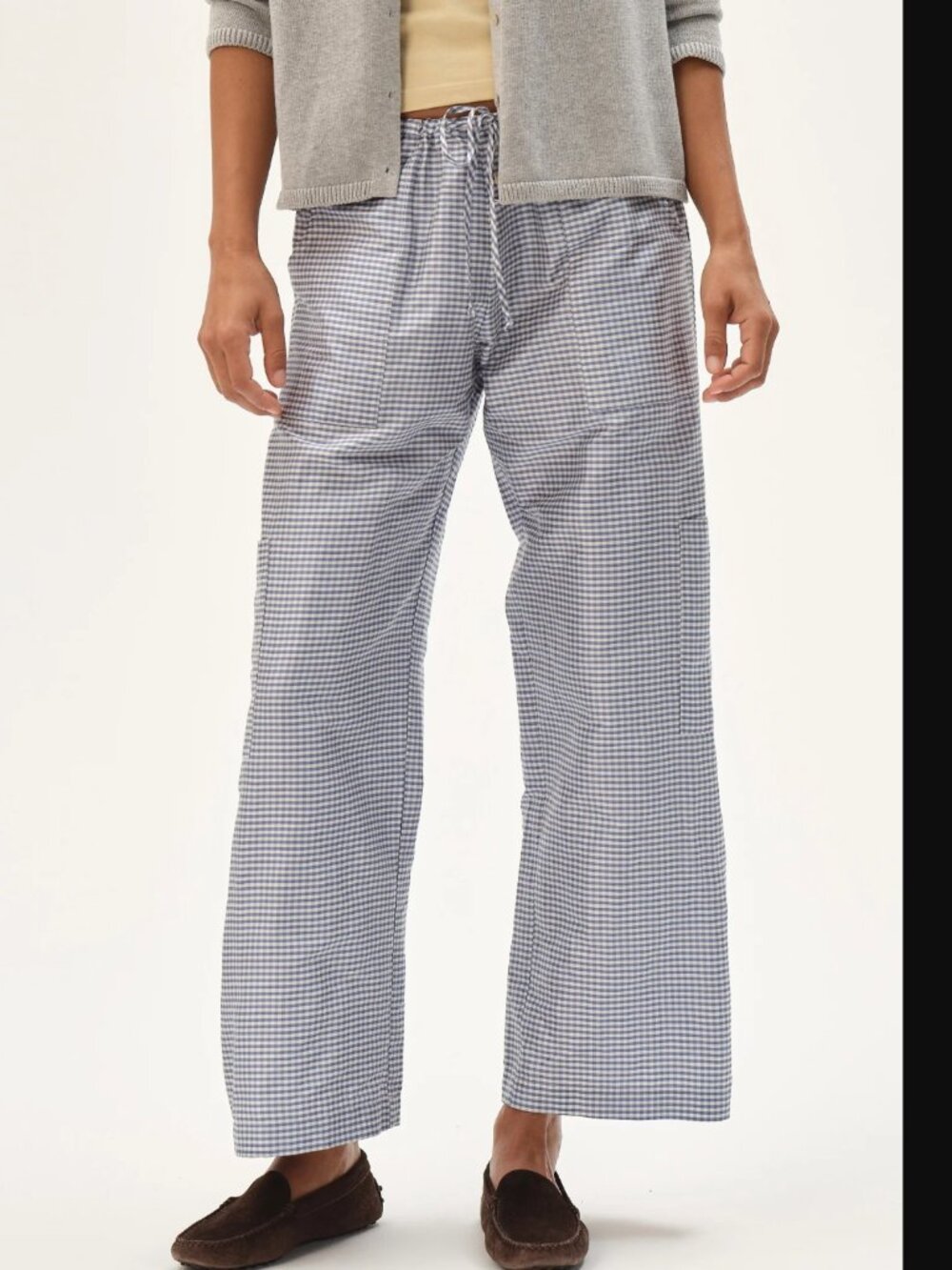 NEW WITH TAGS DONNI silk taffeta cargo pant—cornflower blue—small